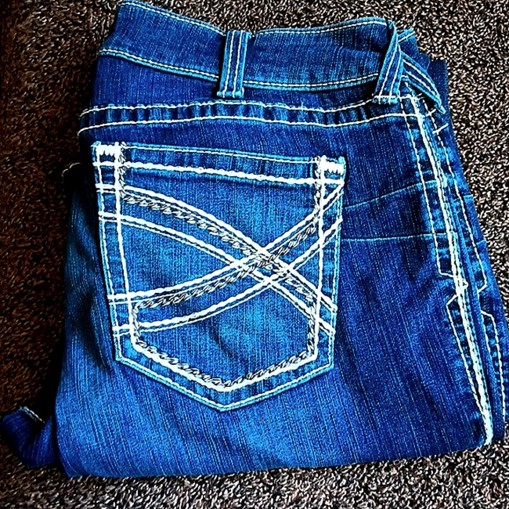Ariat  R•E•A•L 'Entwined' Denim Mid Rise Bootcut Jeans Size 33R